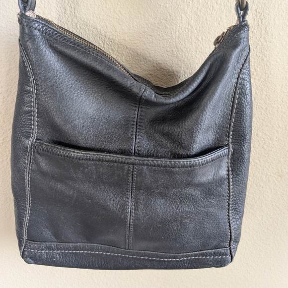 The Sak Black Pebbled Leather Shoulder Bag - Picture 3 of 11